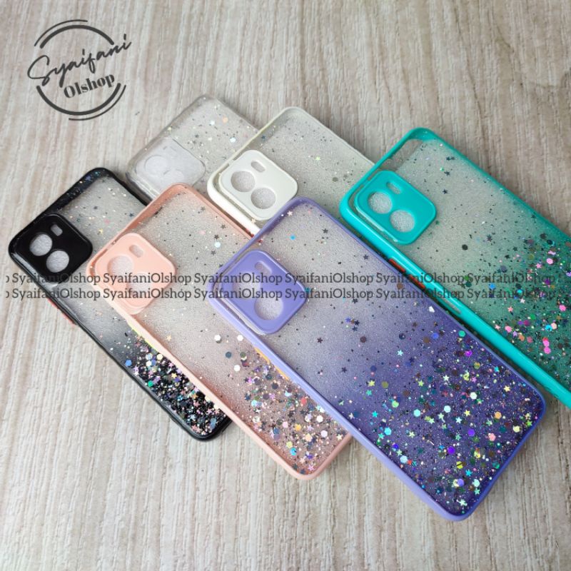 Case Glitter Vivo Y15s / Vivo V2120 Softcase Glitter Blink Candy Colour