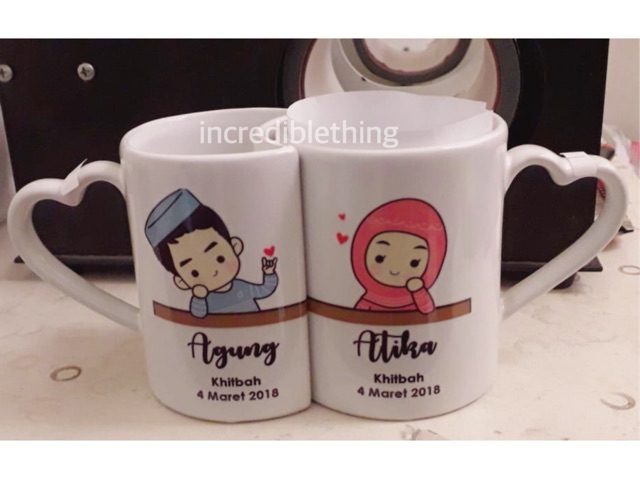 10 Ide Kado Pernikahan Desain Mug Couple Wedding Splend 