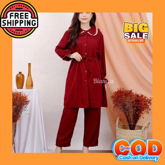 Baju Stelan Wanita Terbaru One Set Remaja Cewek Korea Harian Casual Ke Setelan Shakila Diana Set Ker