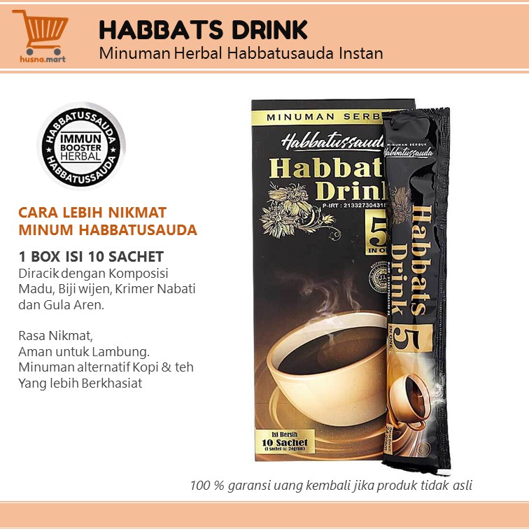 Habbats Drink 5 in 1 Minuman Serbuk Habbatussauda isi 10 sachet