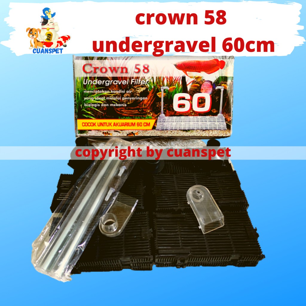 Paket Undergravel CROWN 58 UGF FILTER AQUARIUM Ug 60 UGF 60 buat aquascape dan aquarium