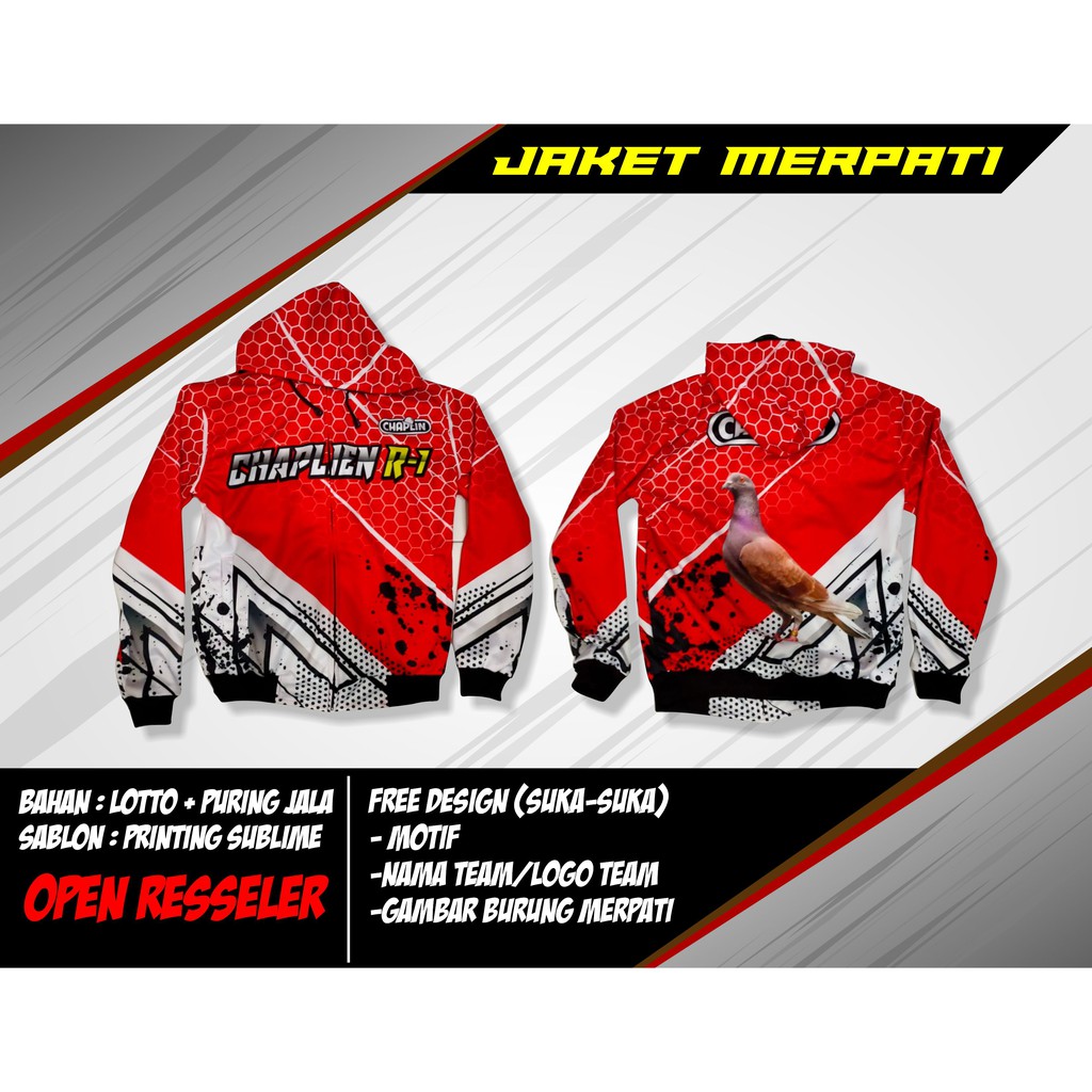 JAKET JERSEY MERPATI BALAP / JAKET JERSEY BURUNG MERPATI / JAKET JERSEY MERPATI CUSTOM