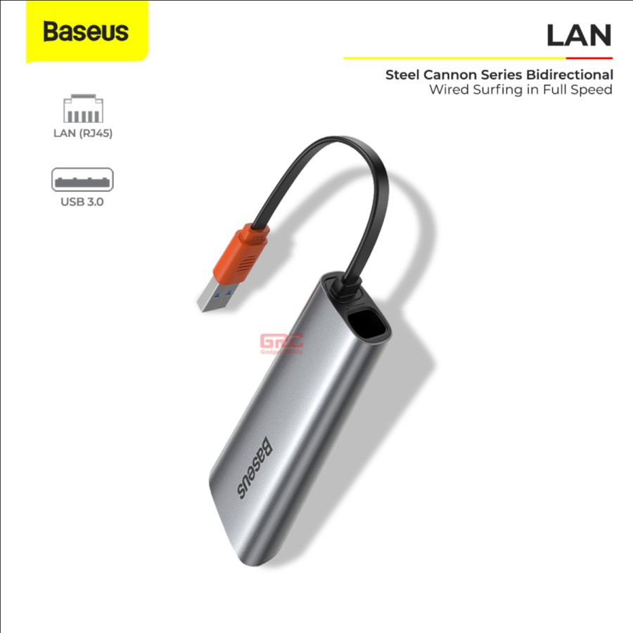 Adapter LAN Baseus USB A to RJ45 Gigabit Steel Cannon Series Extender