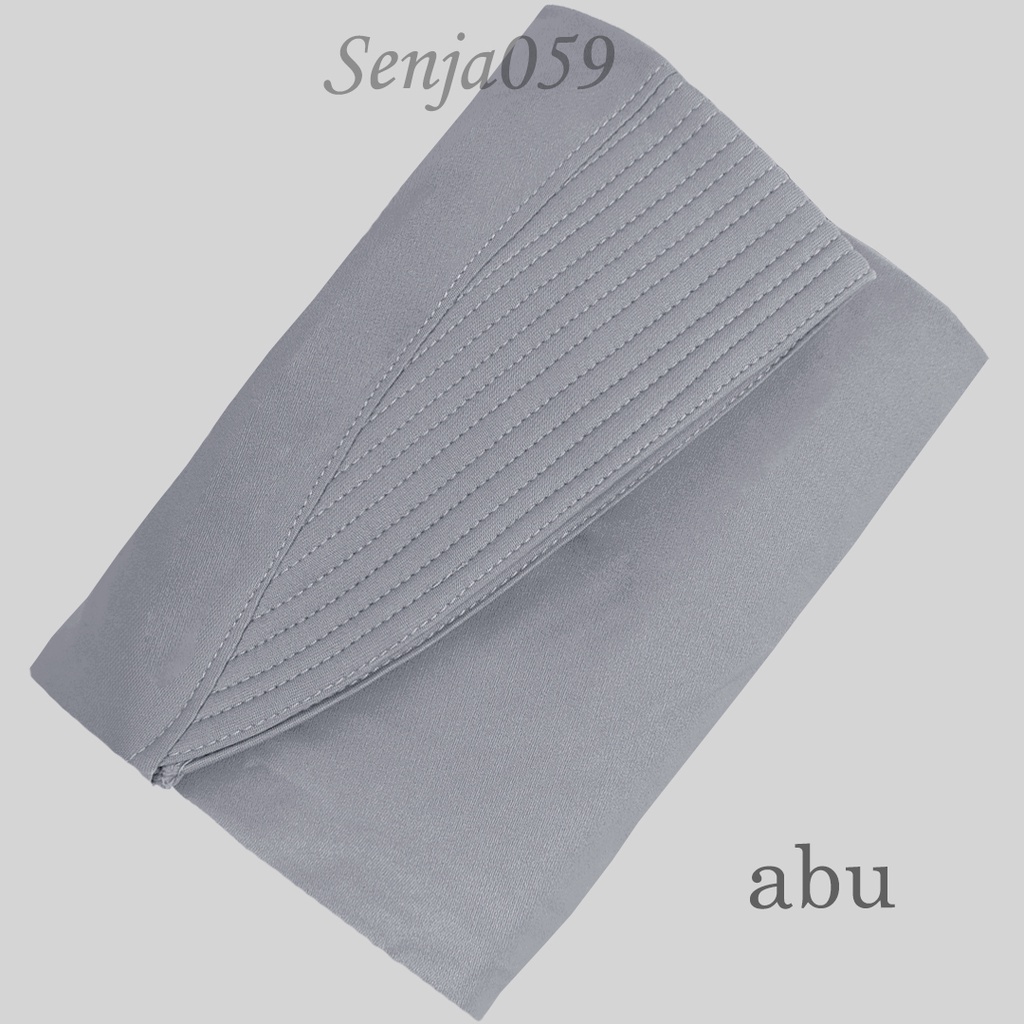 JILBAB KHIMAR KATRINA KANCING KERUT KANAN KIRI HIJAB BERGO KERUDUNG  INSTANT SYARI MURAH-abu