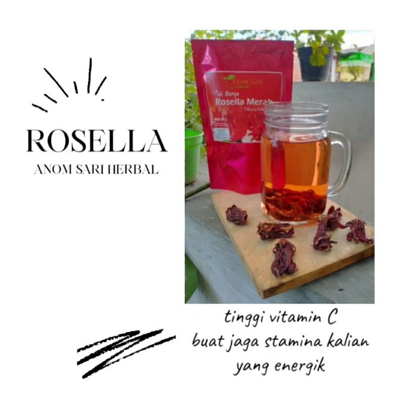 

Teh Bunga ROSELLA Merah "Anom Sari Herbal