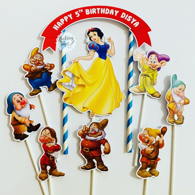Snow White Putri Salju Topper Cake / Hiasan Kue Birthday Ulang Tahun
