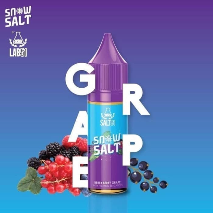 liquid Salt51 Snow Salt Berry Grape 25mg 15ml Lab51 Pod Friendly Cukai