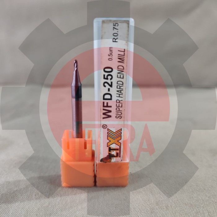 Endmill Ballmill R0.75 mm x 50 2F CTX Carbide