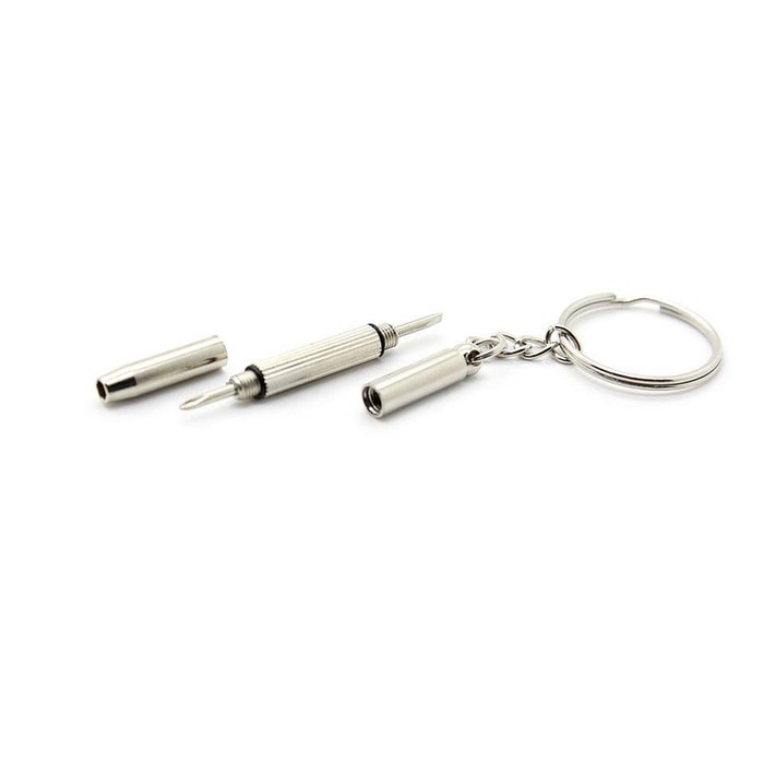 Gantungan Kunci Obeng Plus Minus Mini Screwdriver Keychain EDC 4in1 Peralatan Survival outdoor