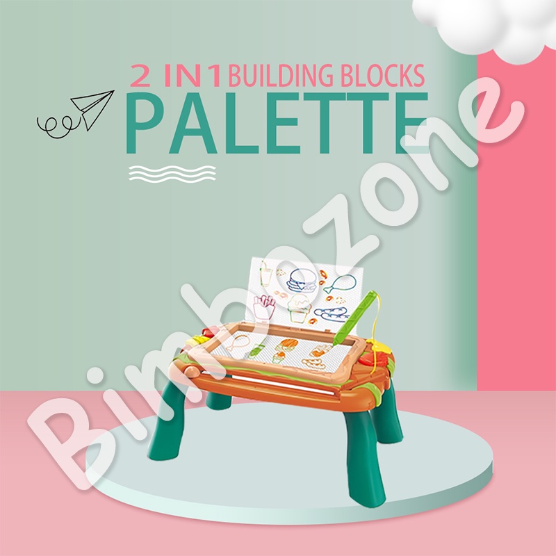 Bimbozone - Mainan anak Meja mainan kado anak hadiah anak - BLOCK PALETTE COLOR PALETTE