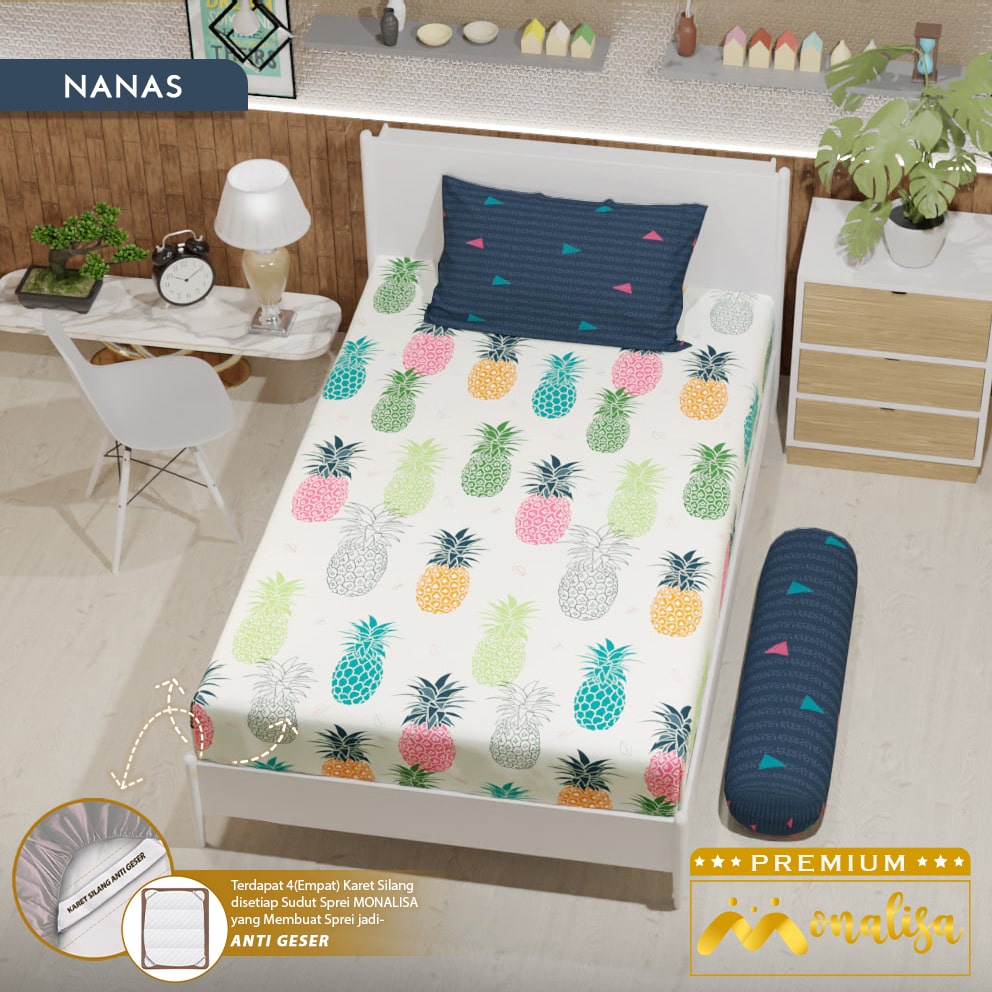 Monalisa Premium Sprei Uk 90/100/120 - Nanas