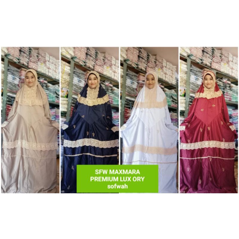 Mukena Sfw maxmara premium lux ory sofwah plus ciput
