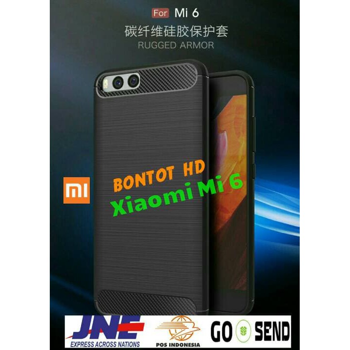 Casing Ipaky Carbon Slim Case Cover Armor Hybrid Xiaomi Mi6  Mi 6
