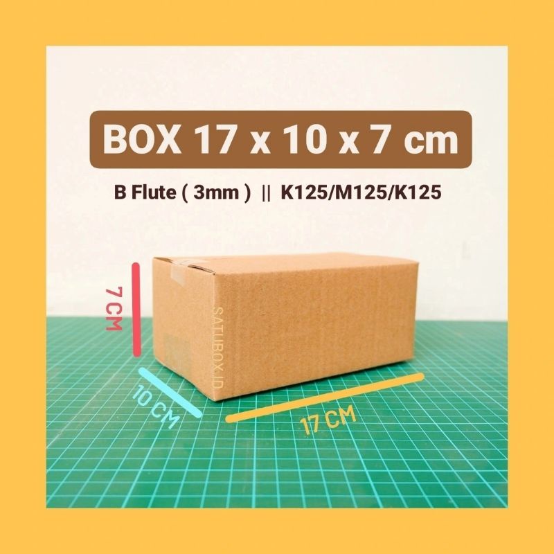 

kardus karton box polos 17x10x7 cm, single wall tebal 3mm