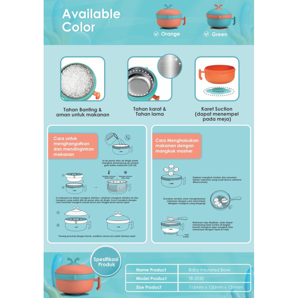 Oonew - Baby Insulated Bowl