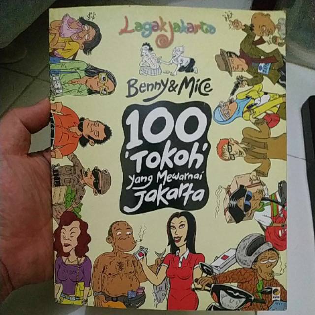 Buku kartun 100 tokoh yang mewarnai Jakarta benny dan mice