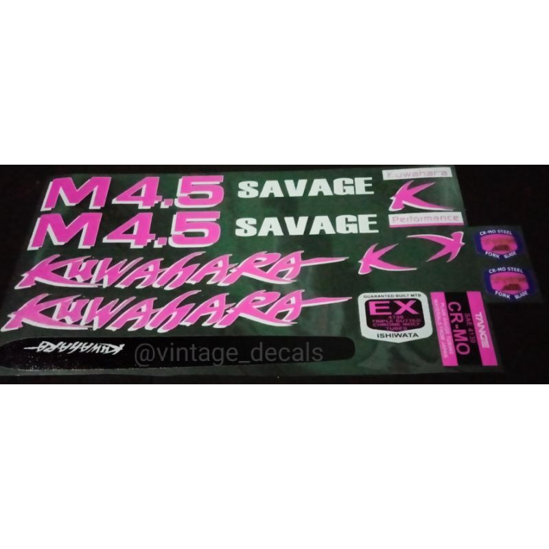 sticker decal sepeda kuwahara M45 savage