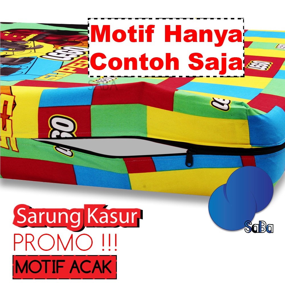 (MOTIF ACAK)Sarung Kasur Busa Resleting |No.4 (90x200)|No.3 (120x200)|No.2 (160x200)|No.1 (180x200)|