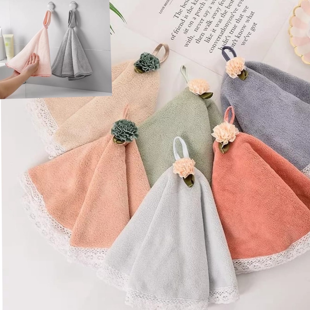 Lap Tangan Handuk Lucu / Hand Towel Dress Bahan Lembut / Lap Dapur Gantung Unik Microfiber Lap gantung Payung