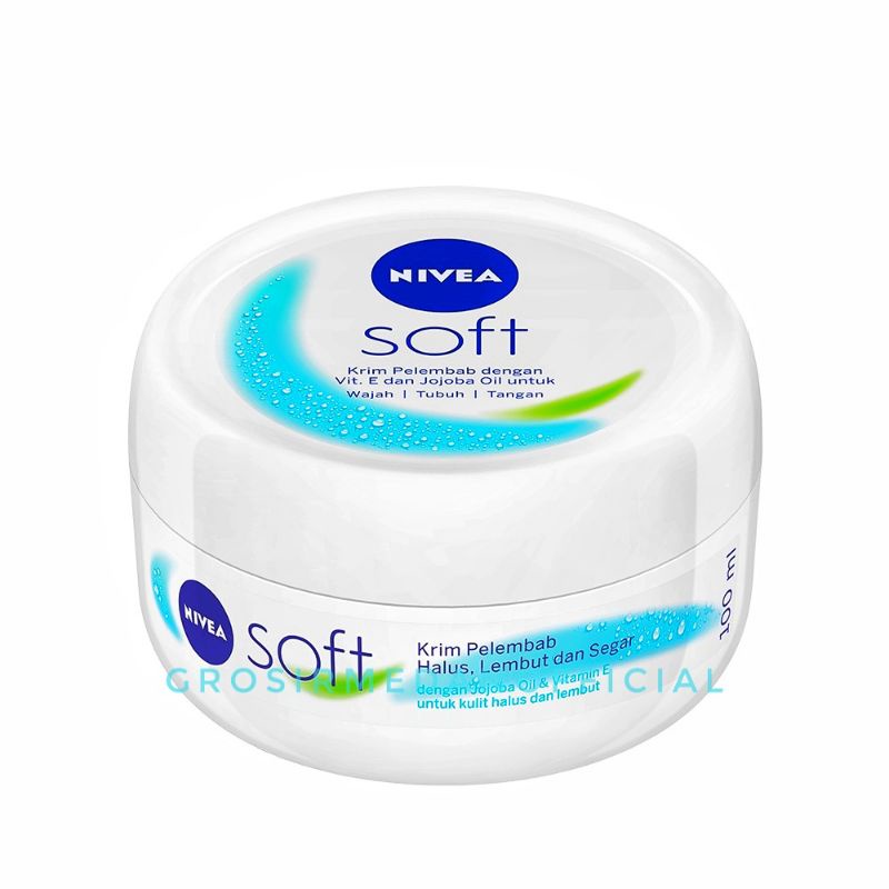 NIVEA SOFT CREME 50 ML DAN 100 ML - PELEMBAB KULIT DENGAN VITAMIN E DAN JOJOBA OIL