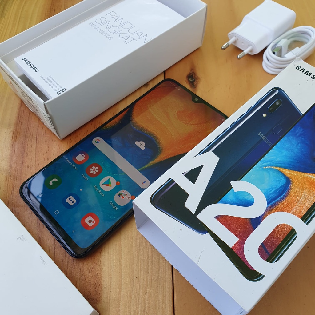 SAMSUNG A20 SECOND 3/32GB HANDPHONE SECOND HP SEKEN HP BEKAS HP MURAH