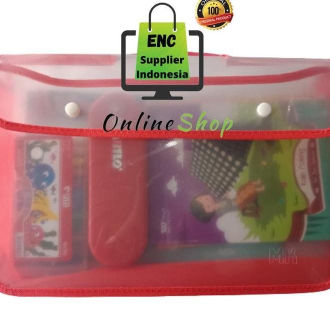 

enc - paket sekolah 1 tas school bag alat tulis lengkap per set