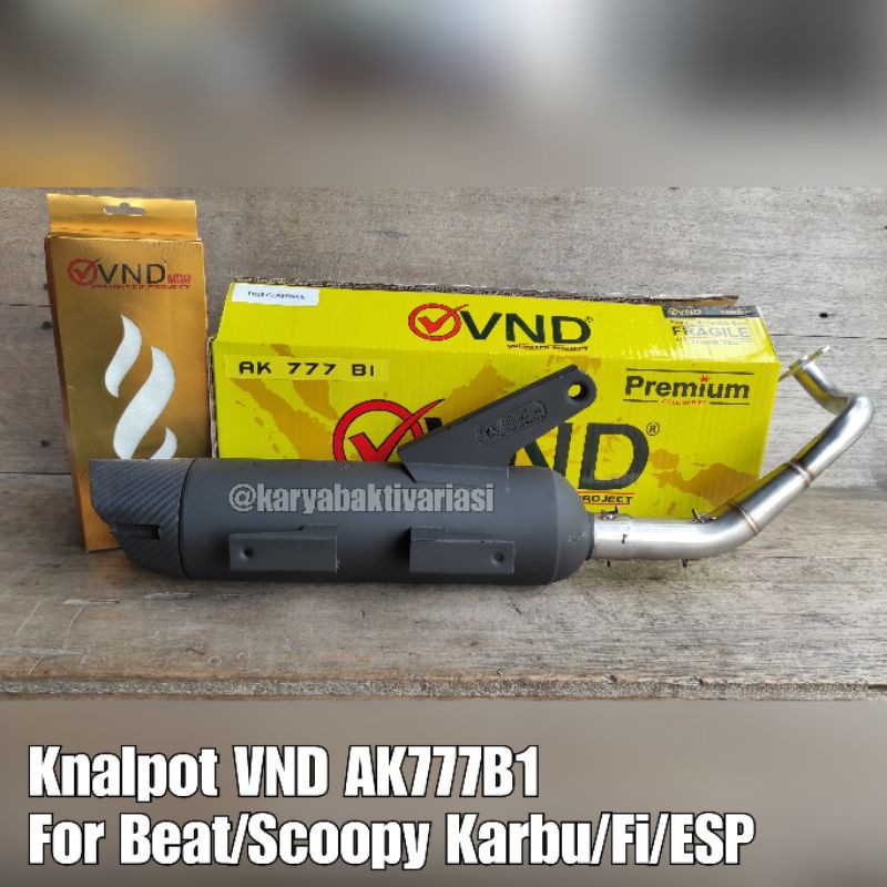 Knalpot Tsukigi VND AK777B1 For Beat/Scoopy Karbu, Fi, ESP