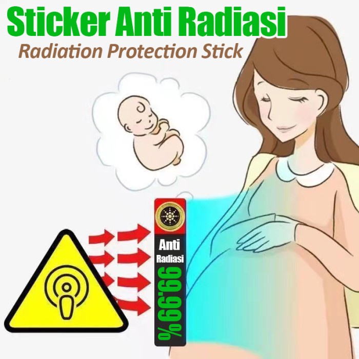 Bostonstore Stiker anti radiasi stiker protection hamil Mengurangi tingkat radiasi