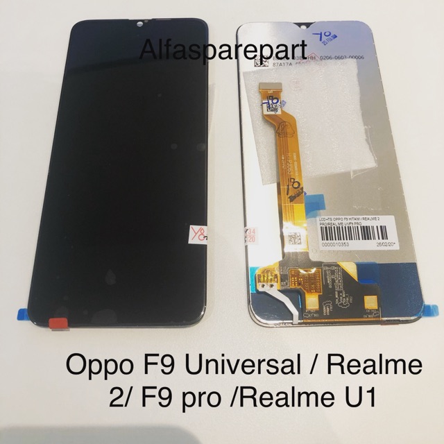 LCD+TS OPPO F9 UNIVERSAL/F9 PRO/ REALME 2 PRO HITAM | Shopee Indonesia