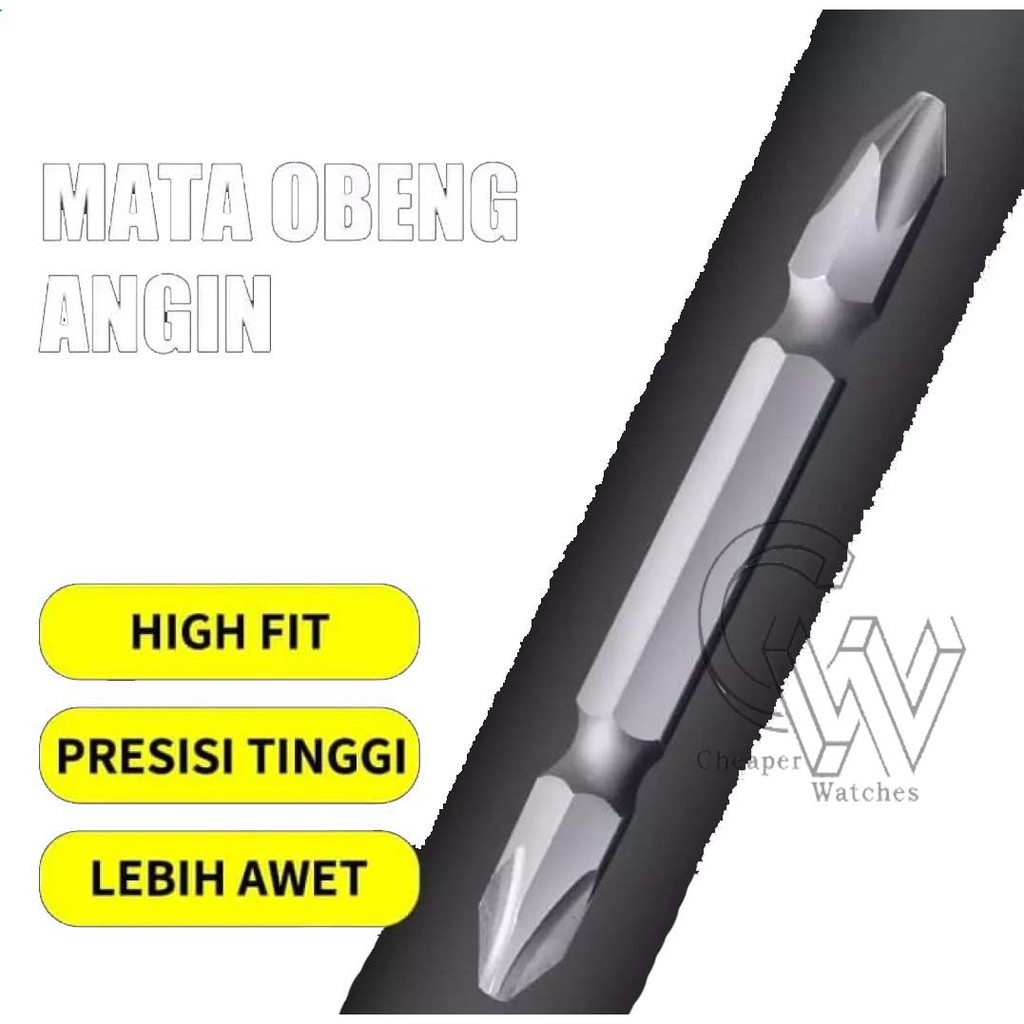 Cheaper-Mata Obeng Angin Screw Driver Bit Mata Bor Magnet Obeng Plus Obeng Gysum isi 1Box / 10pack / 100pcs