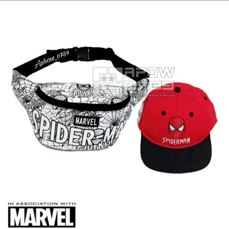 NEW WAISTBAG ANAK Spiderman/ CAPTAIN AMERICA/LED