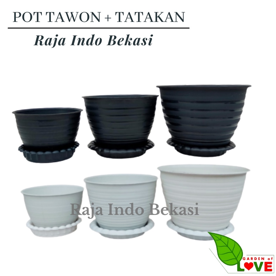 Pot Tawon Mdn 12 + Alas Mawar 12 Hitam Putih Pot Ulir Tawon Madu Pirus putih 10 12 15 17 18 20 21