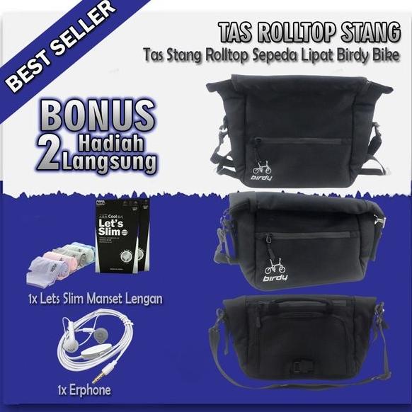 TAS STANG SEPEDA LIPAT BIRDY ROLLTOP SLING BAG TAS SLEMPANG BERSEPEDA SDFG6546E