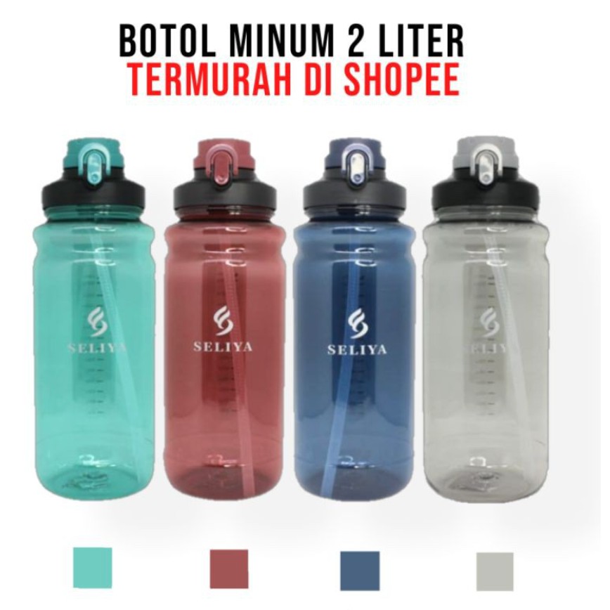 Botol Minum SPORT 2 Liter Murah Plastik Berkualitas Seliya BPA FREE NEW MODEL 7199