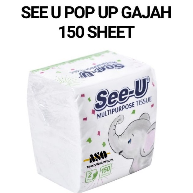 TISU POP UP SEE U GAJAH - ISI 150