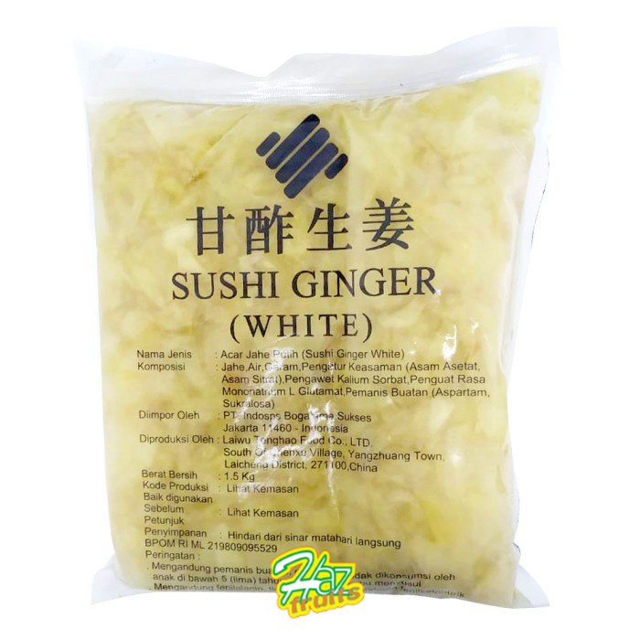 

Sushi Ginger White / Sushi Gari White / Acar Jahe Putih - 1 KG