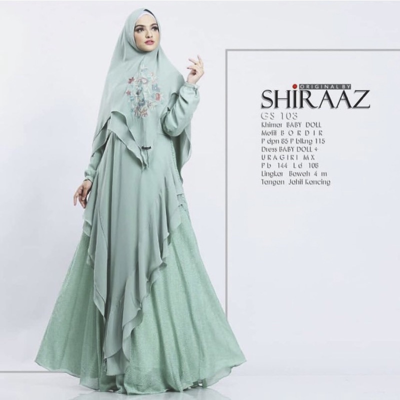 syar’i shiraaz motif bordir