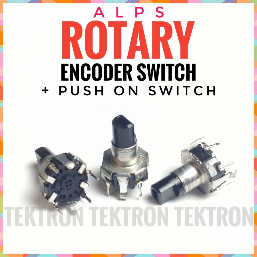 ALPS Rotary Encoder Switch plus Push On Button 24 klik Rotari Sw Putar