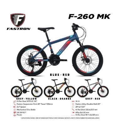 PROMO FASTRON MTB 20" TERBARU SEPEDA GUNUNG ANAK 8-12 TAHUN FASTRON F 260 MK