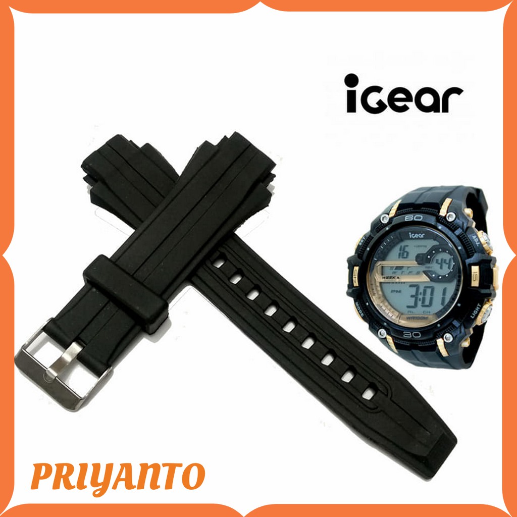 Tali Jam Tangan Karet i25 igear i25-1948 igear i25-1968 Hitam