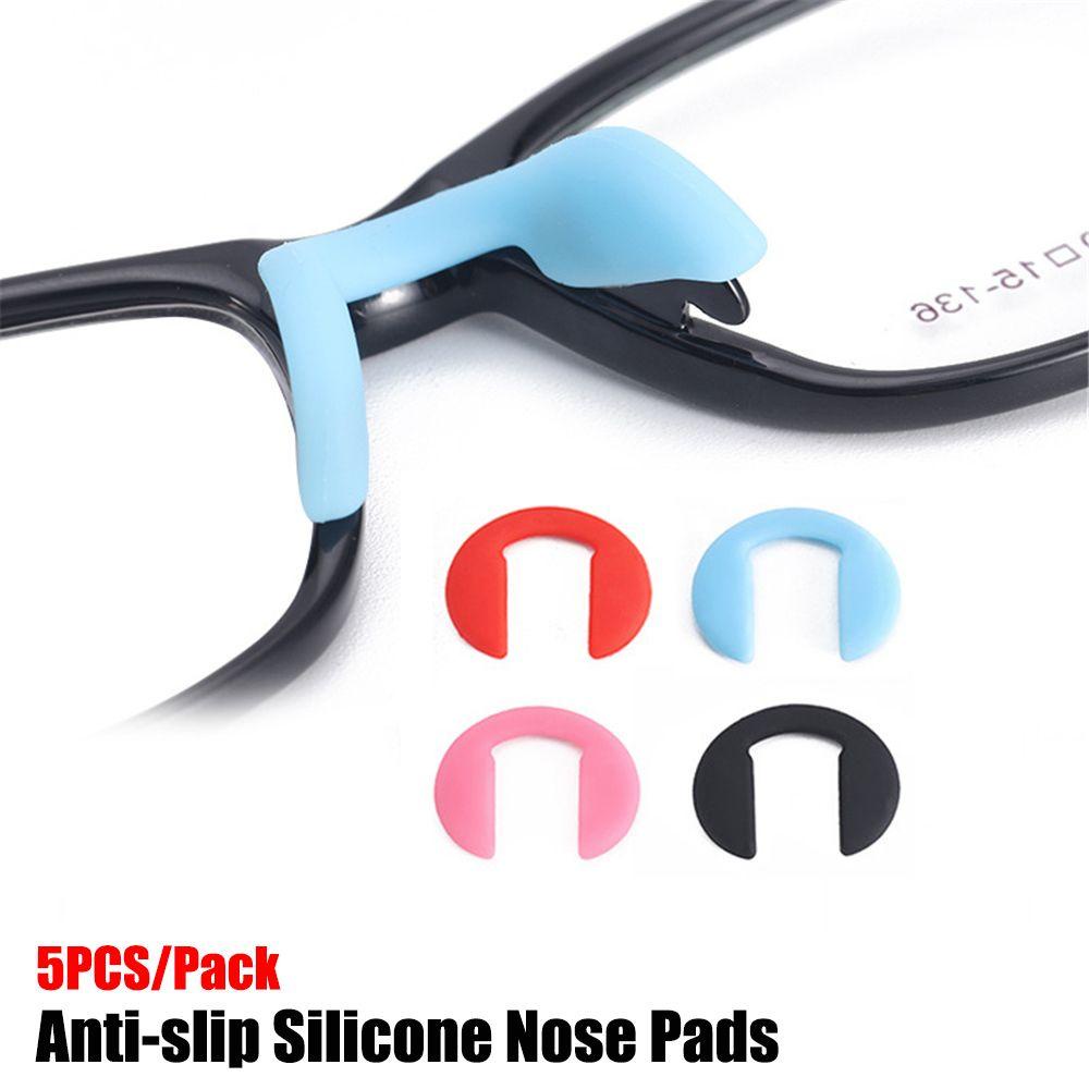 ❈ROWAN❈ 5PCS/Pack Eyewear Accessories Glasses Nose Pads Soft Eyeglass Silicone Nose Pads Repair Tool Push On Anti-slip Sunglasses Nosepads/Multicolor