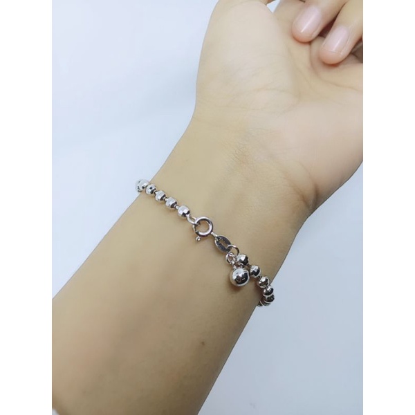 gelang  tangan wanita perak925 asli lapis emas/gelang discoball 1bel/gelang silver925 asli/gelang fashion wanita