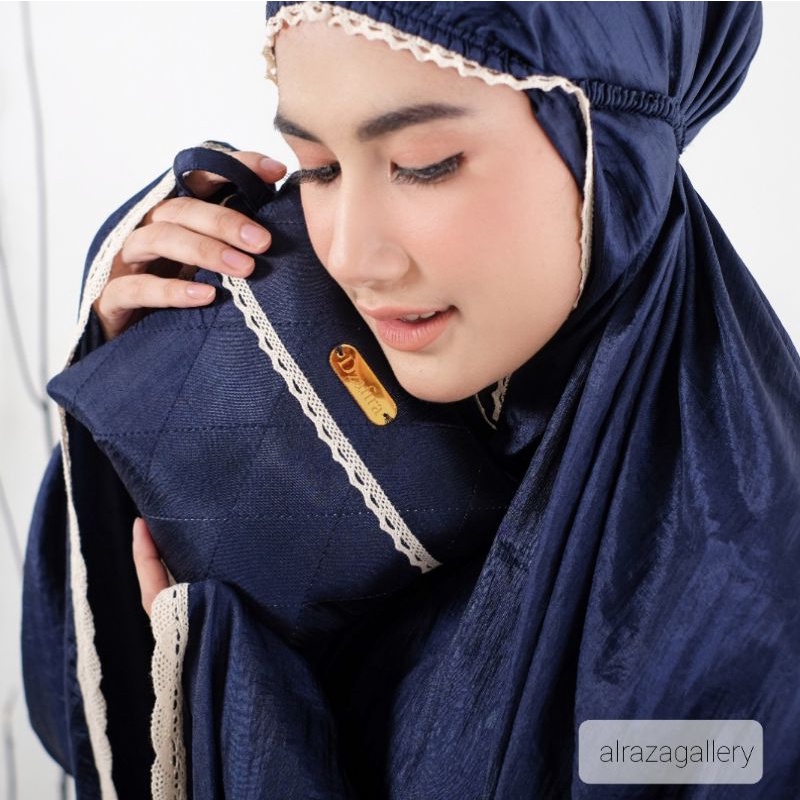 Mukena Parasut Premium dzafira travelling Renda Rajut Import