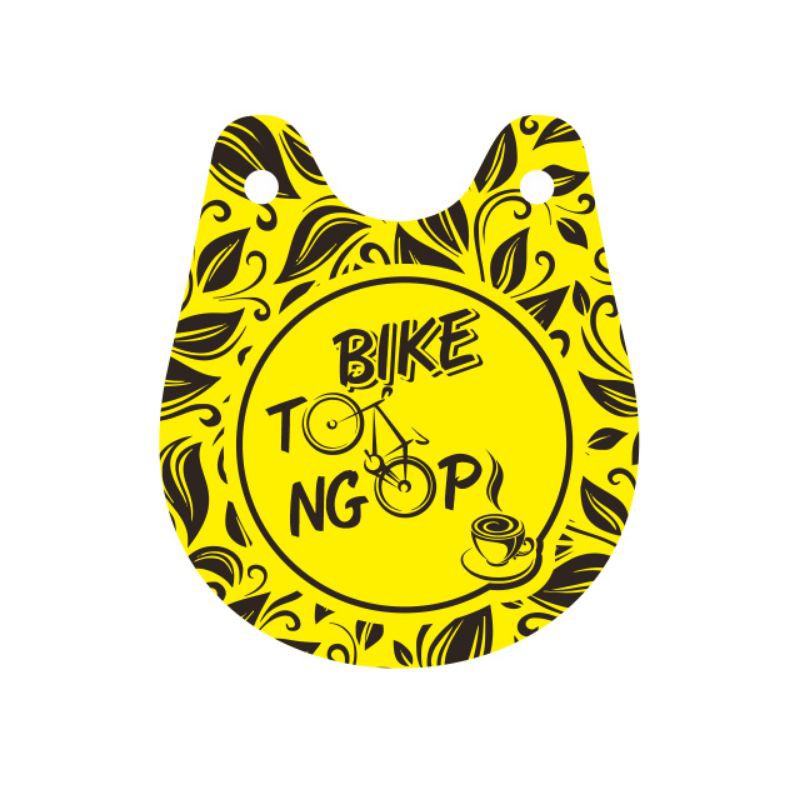 Bike Tag Sepeda BIKE TO NGOPI - Gantungan Sadel Sepeda