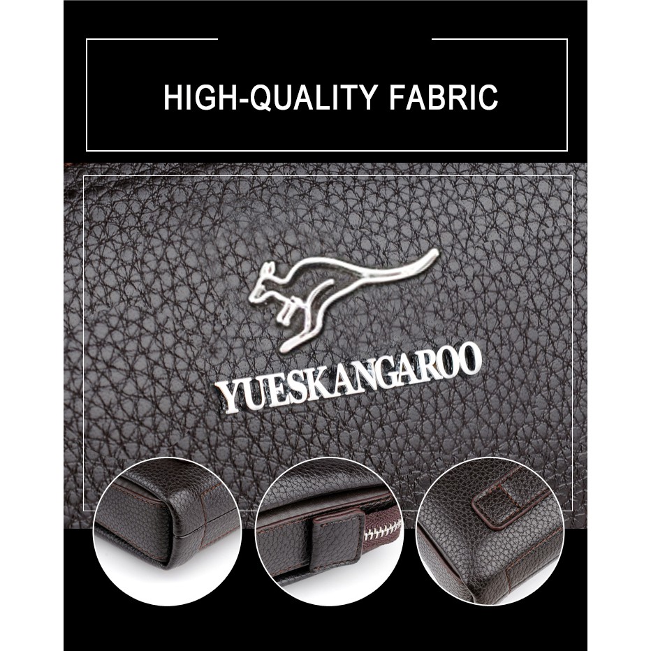 [ORIGINAL] Yueskangaroo Handbag Kulit Kunci Kombinasi Import Pria dan Wanita Anti Thief Clutch Wallet With Key Number