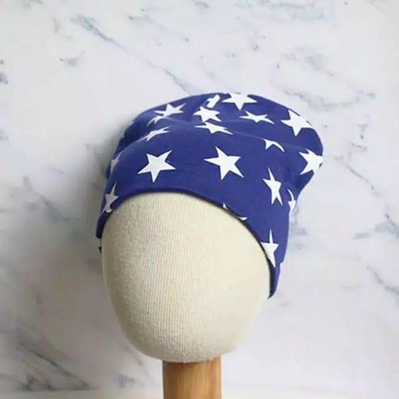 Topi Kupluk Bayi Lucu Motif Bintang