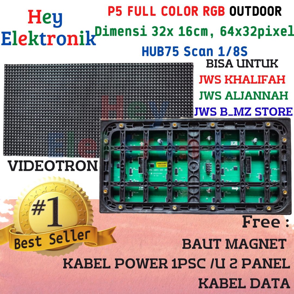 Panel Module Model LED P5 RGB FULL OUT DOOR  FULL COLOR SMD Running Text