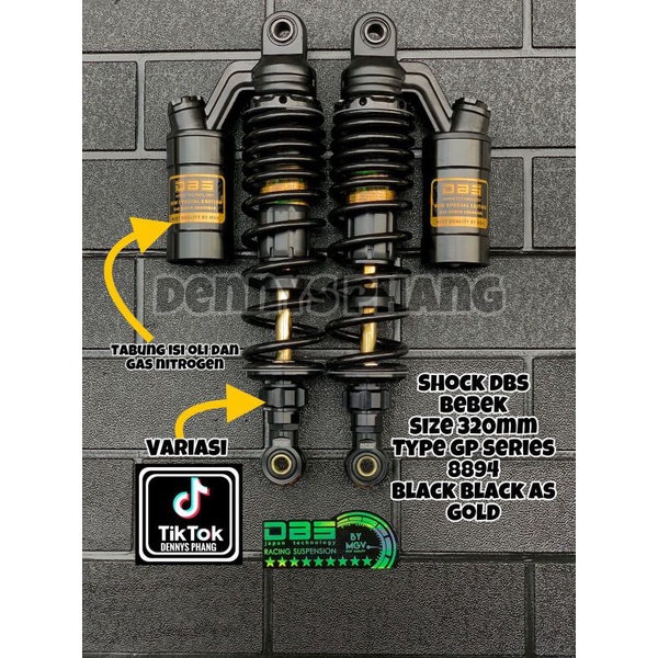 SHOCK SHOCKBREAKER BEBEK DBS 320 MM SHOCKBREAKER TABUNG DBS 320MM TIGER CB GL RX KING MEGA PRO GL MAX GL PRO CB 100 DLL