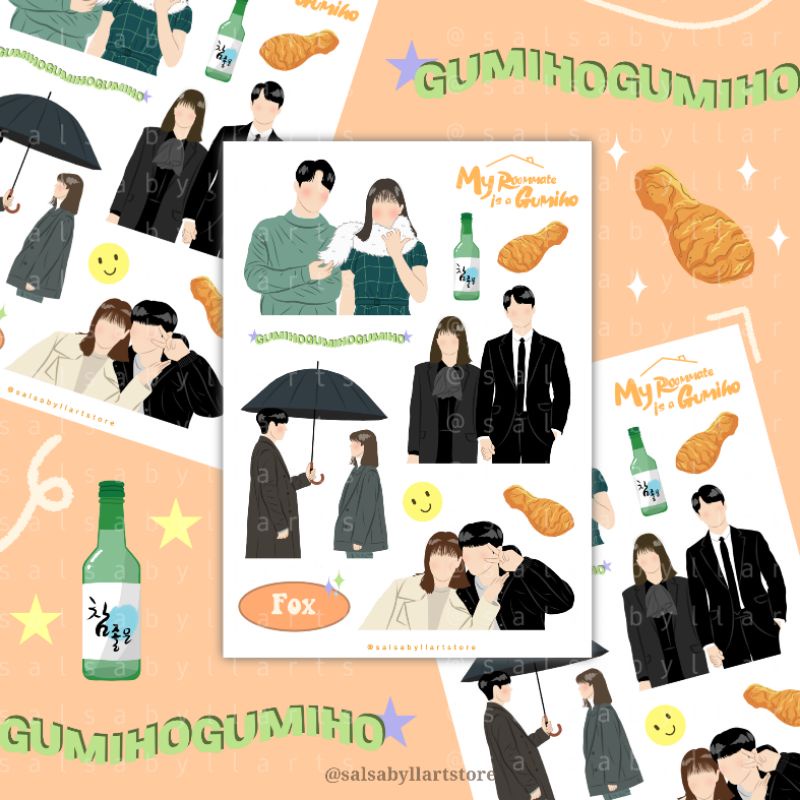 

Sticker My Roomatte is Gumiho kdrama series || salsabyllartstore