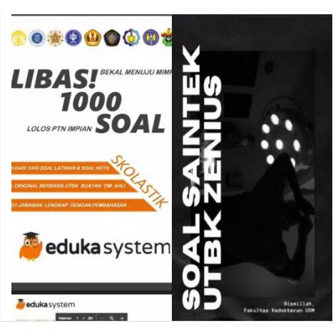 PRINT BUKU TPS ZENIUS, TKA SOSHUM, TKA SAINTEK, SIMAK UI, KITAB NUMERIK, LIBAS EDUKA, TPS ULTRA